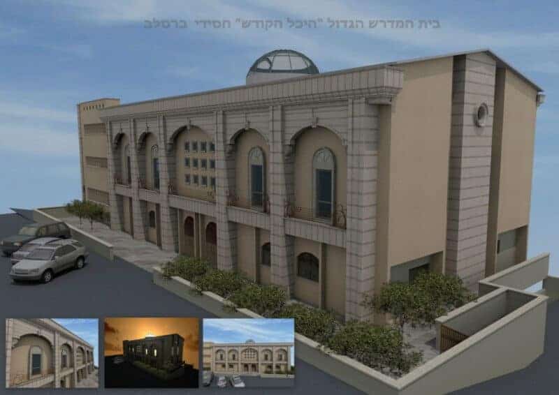 גלריית תמונות משלבי הקמת בית הכנסת הגדול דחסידי ברסלב ביבנאל 14