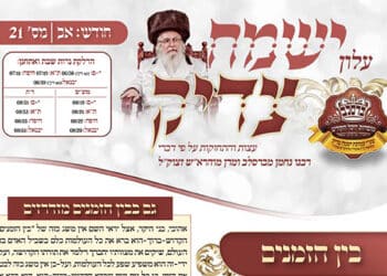 עלון ישמח צדיק חודש אב