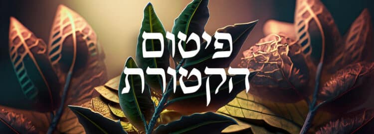 פיטום הקטורת המדויק: כולל הסברים וסגולות